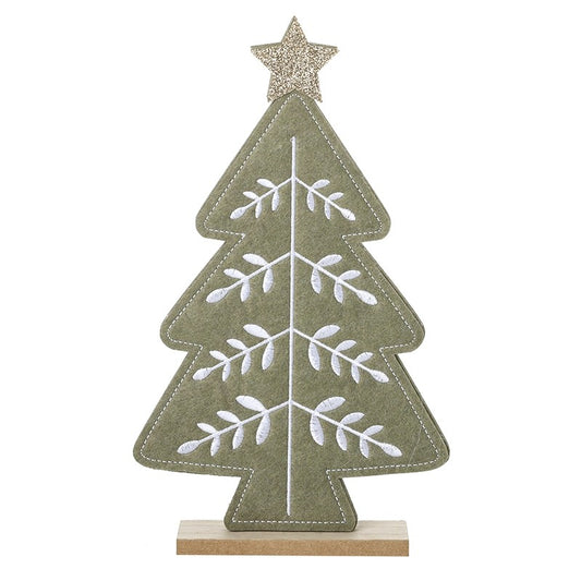 Felt Embroidered Standing Tree Large