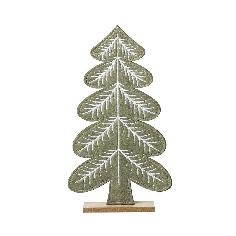 Scalloped Felt Christmas Tree Small