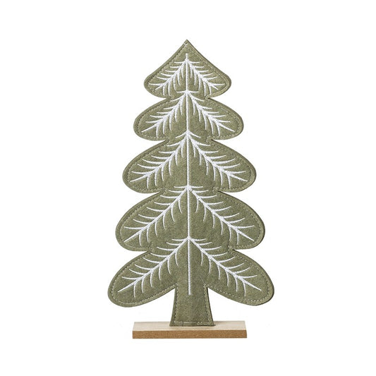 Scalloped Felt Christmas Tree Small