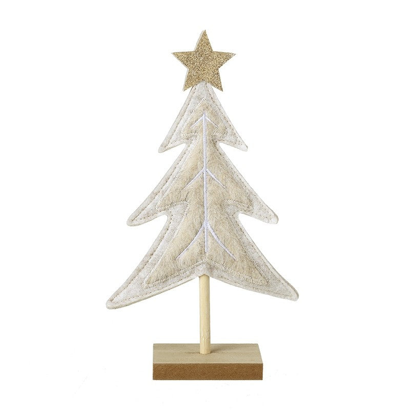 Small Cream Felt Tree