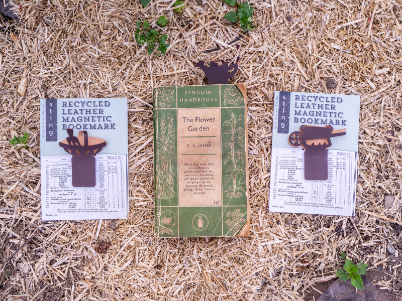 Recycled Leather Watering Can Bookmark