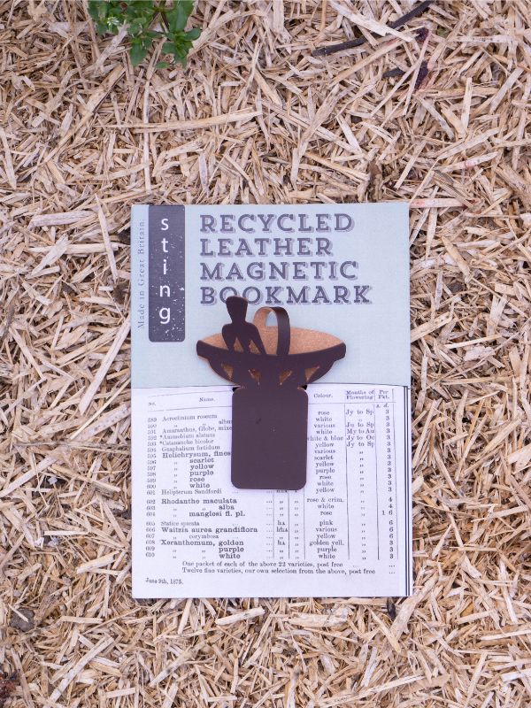 Recycled Leather Trug Bookmark