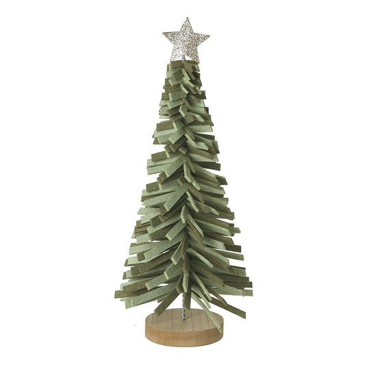 Green Felt Christmas Tree with Gold Star