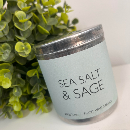 Sea Salt & Sage Tin Candle