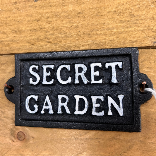 Secret Garden Cast Iron Sign
