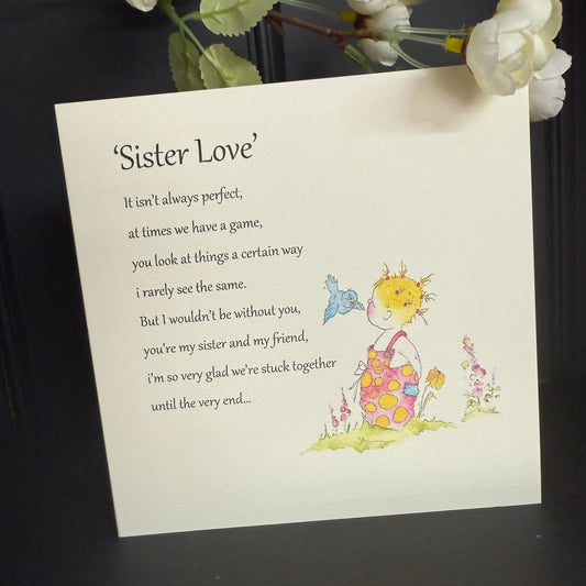Sister Love Keepsake Card