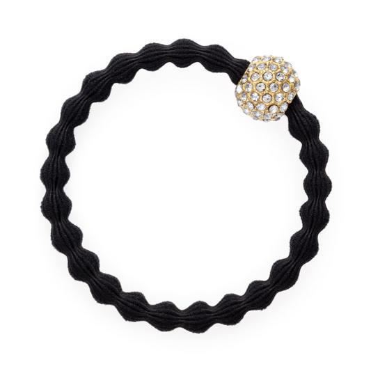 By Eloise Bangle Band Black with Gold Snowball