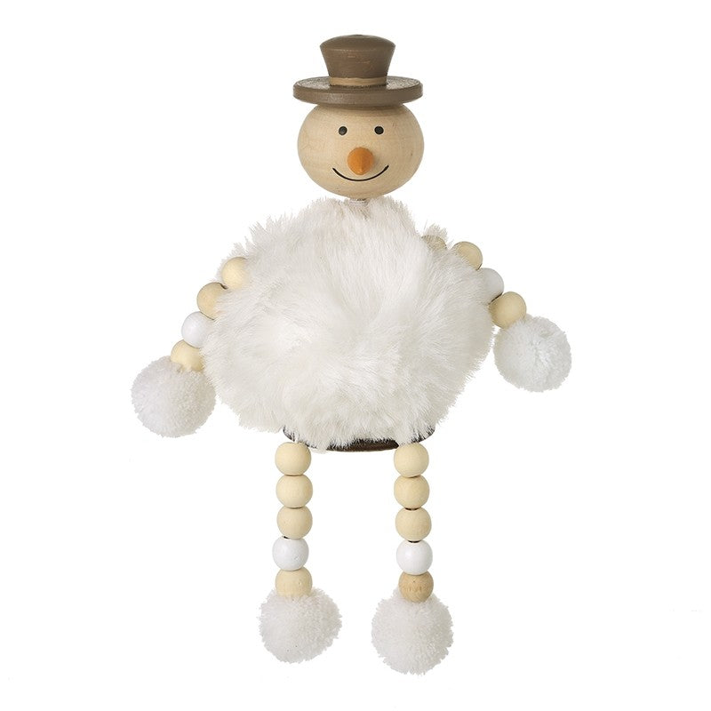 Pom Pom Beaded Snowman
