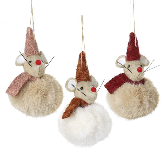 Hanging Mouse in Hat & Scarf