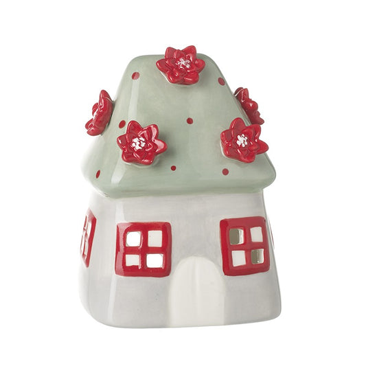 Ceramic Flower House T-Light Holder