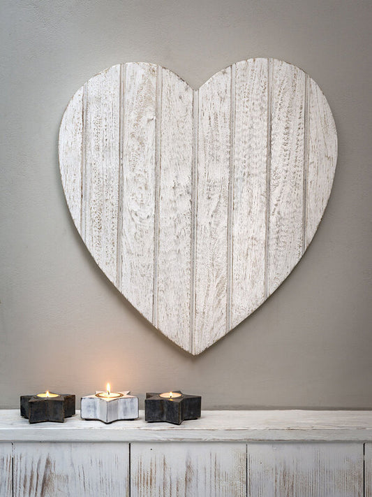 Tongue and groove style wall heart