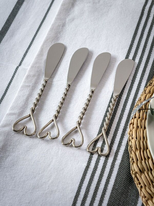 Set of 4 Twisted Butter Knives