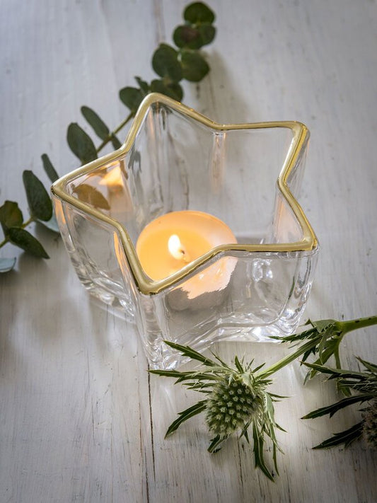 Glass Star T-Light Holder