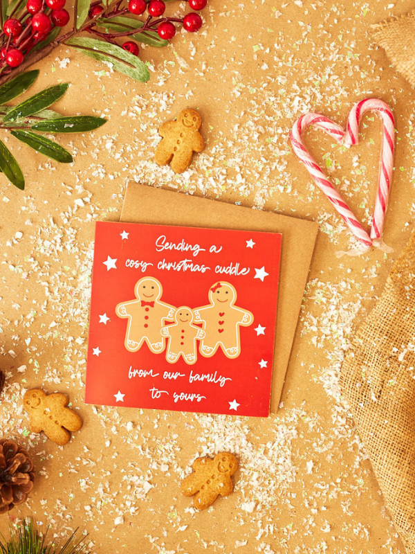 Gingerbread Family of 3 card