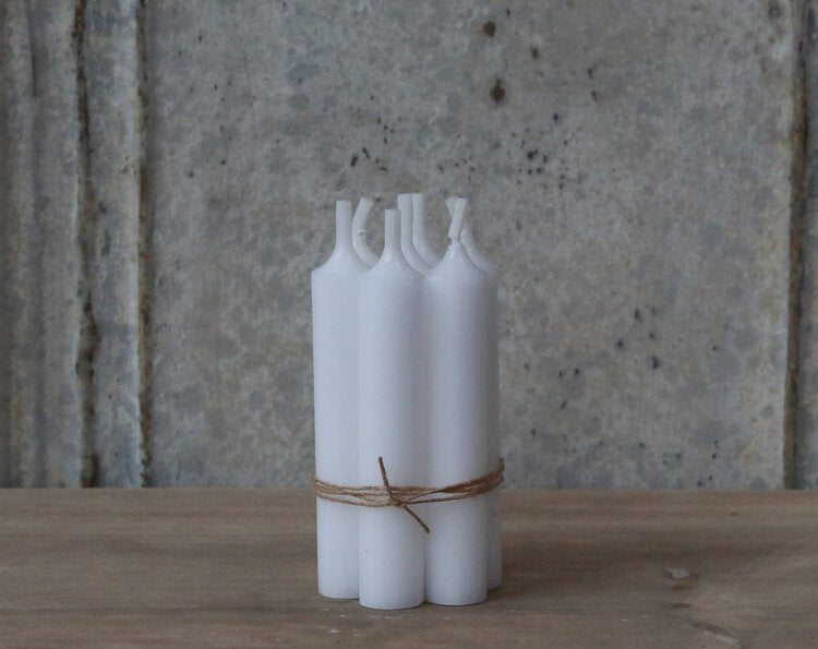 White Short Dinner Candles