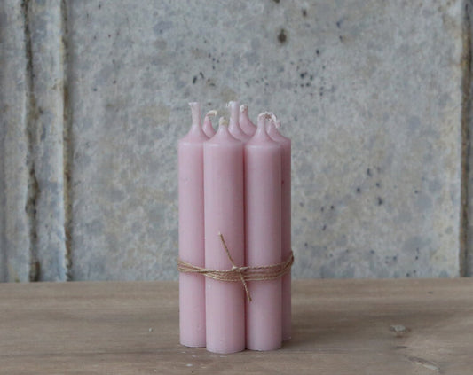 Powder Pink Short Dinner Candles
