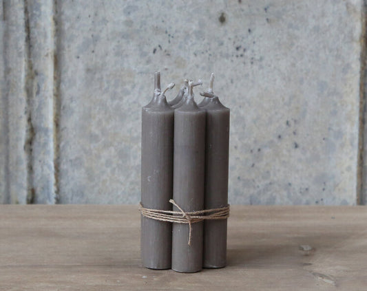 Taupe Short Dinner Candle Bundle