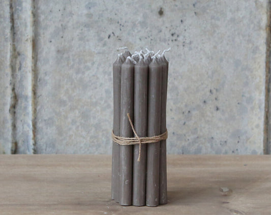 Taupe Taper Candles