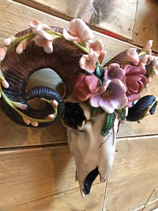 Floral Skull Wall Decoration