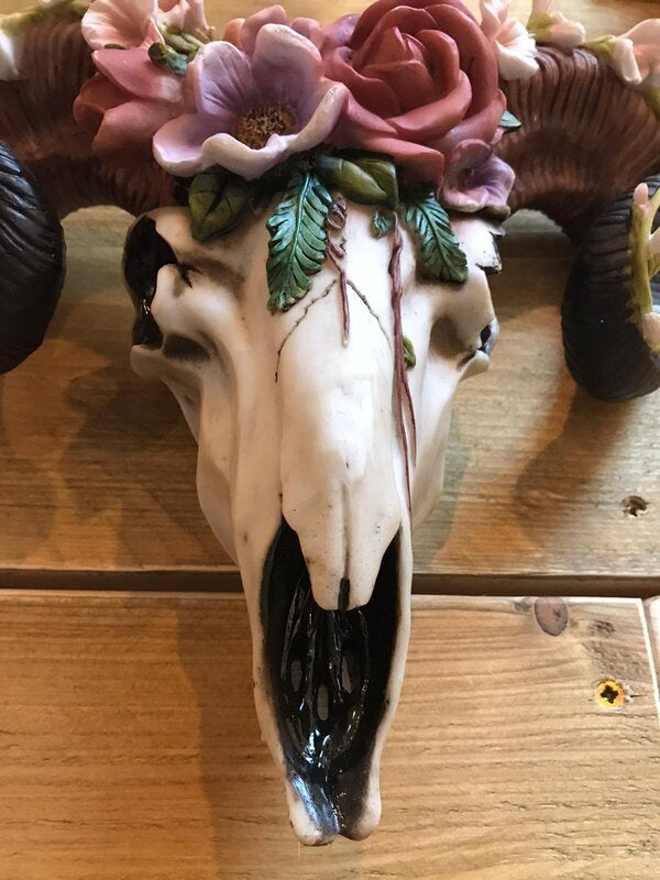 Floral Skull Wall Decoration