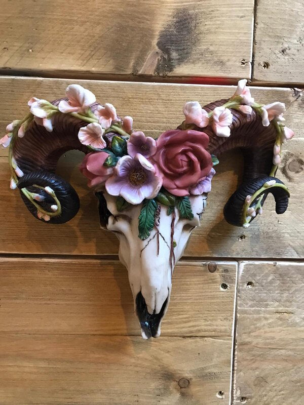 Floral Skull Wall Decoration