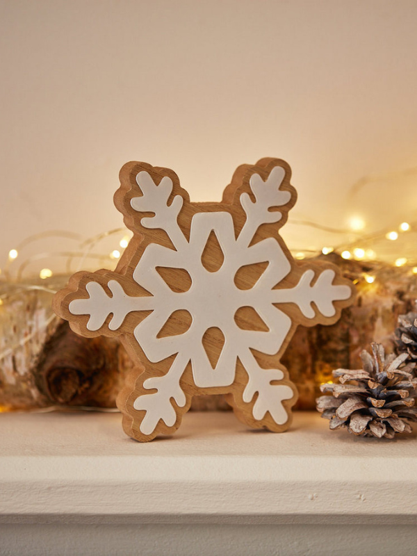 Small Wooden Snowflake