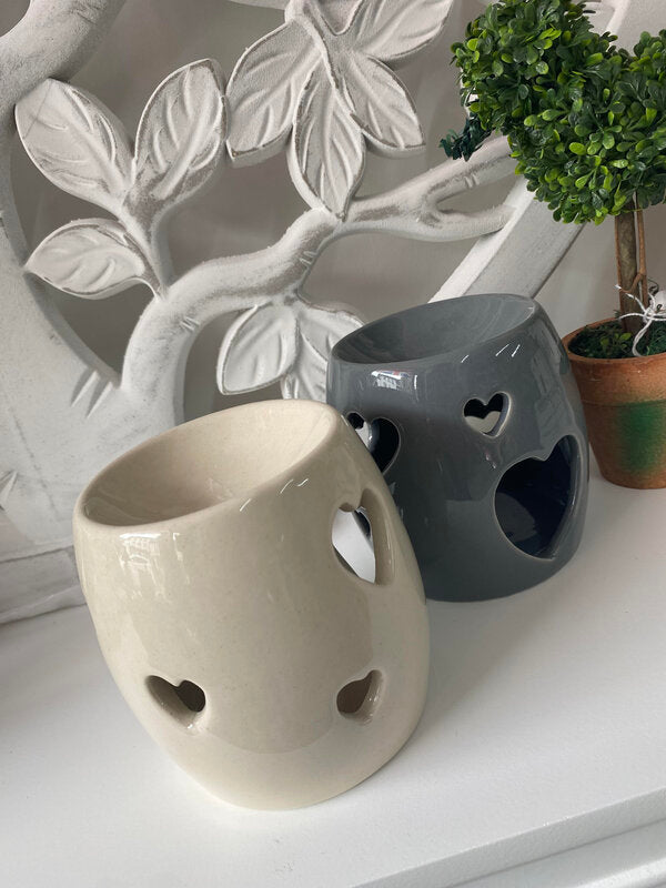 Ceramic Heart Cut Out Oil Burner