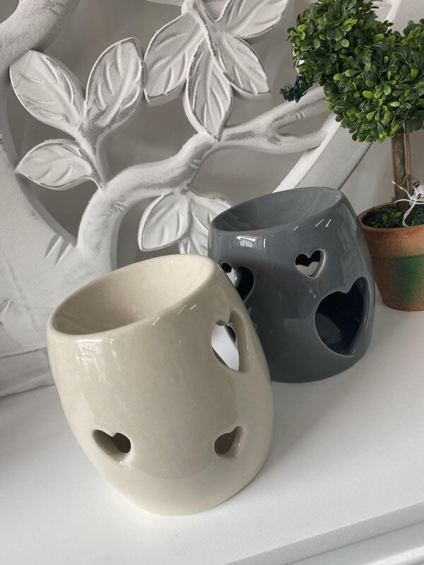 Ceramic Heart Cut Out Oil Burner