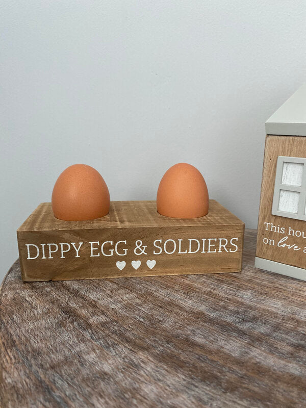 Double Wooden Egg Holder