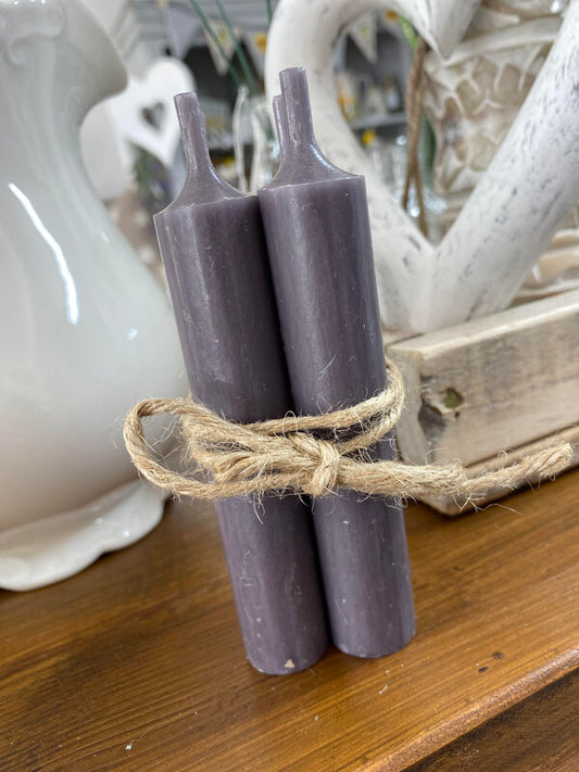 Dusky Purple Dinner Candles