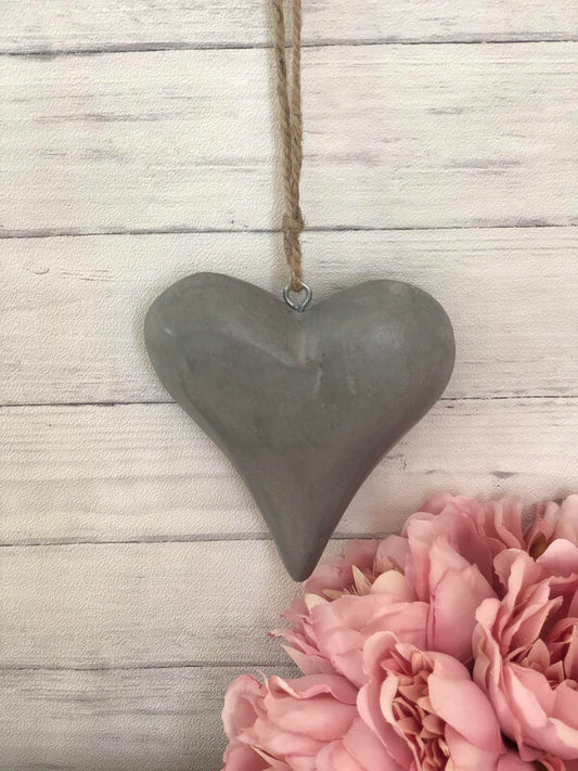 Grey Hanging Heart