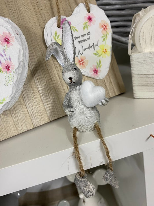 Grey Rabbit Shelf Sitter