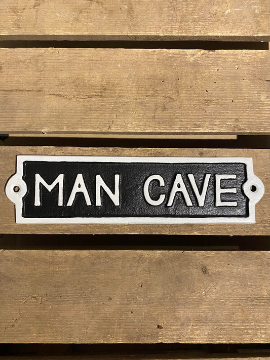 Man Cave Cast Iron Sign
