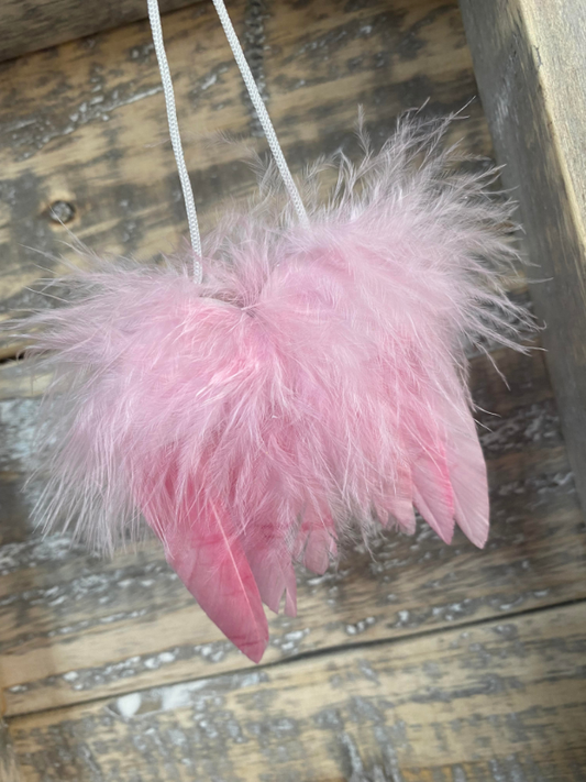 Mini Pink Feather Wings