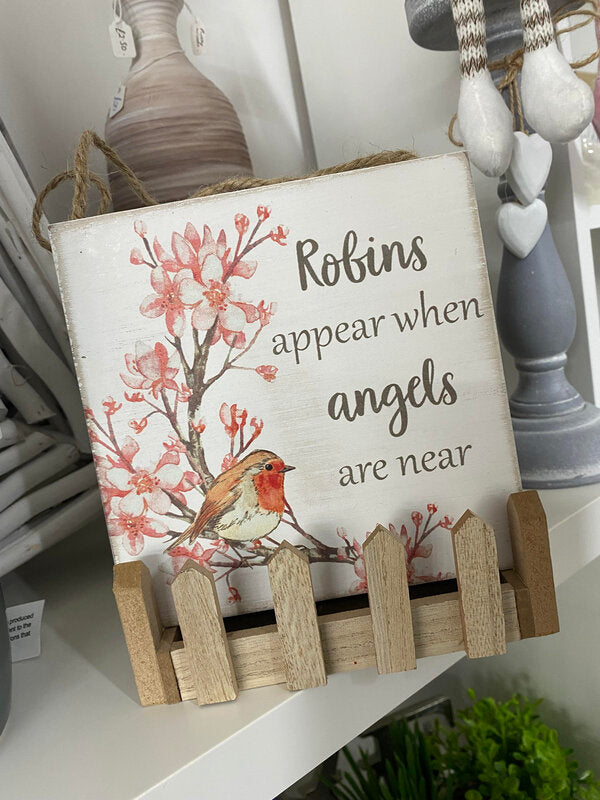 Robin Remembrance Hanging Plaque