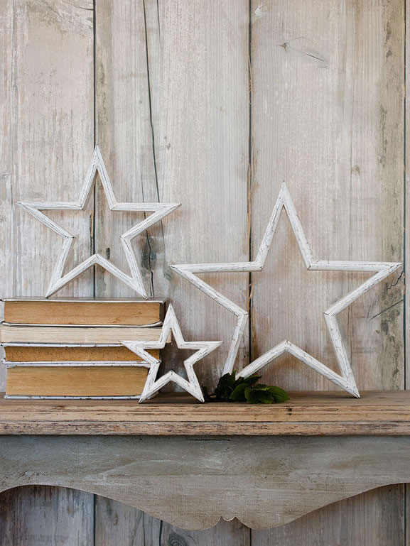 Set-of-3-Mantel-Stars-White-11SS53