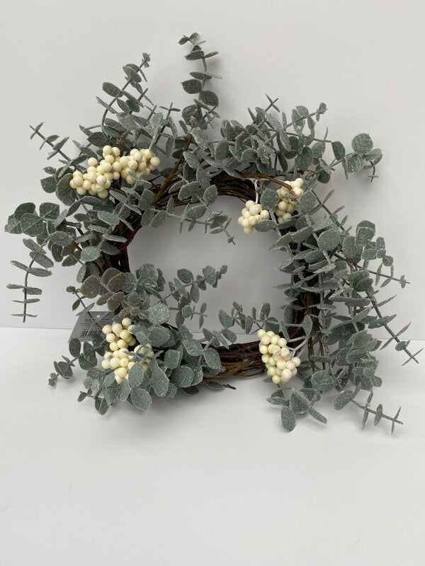 White Berry Eucalyptus Wreath