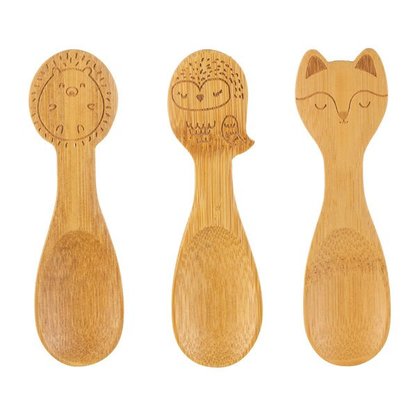 Set of 3 Bamboo Woodland Spoons